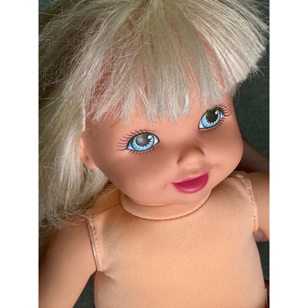 Mattel Blonde Baby Doll Blue Eyes Soft Body Vinyl Limbs 12 Inch 2509XA